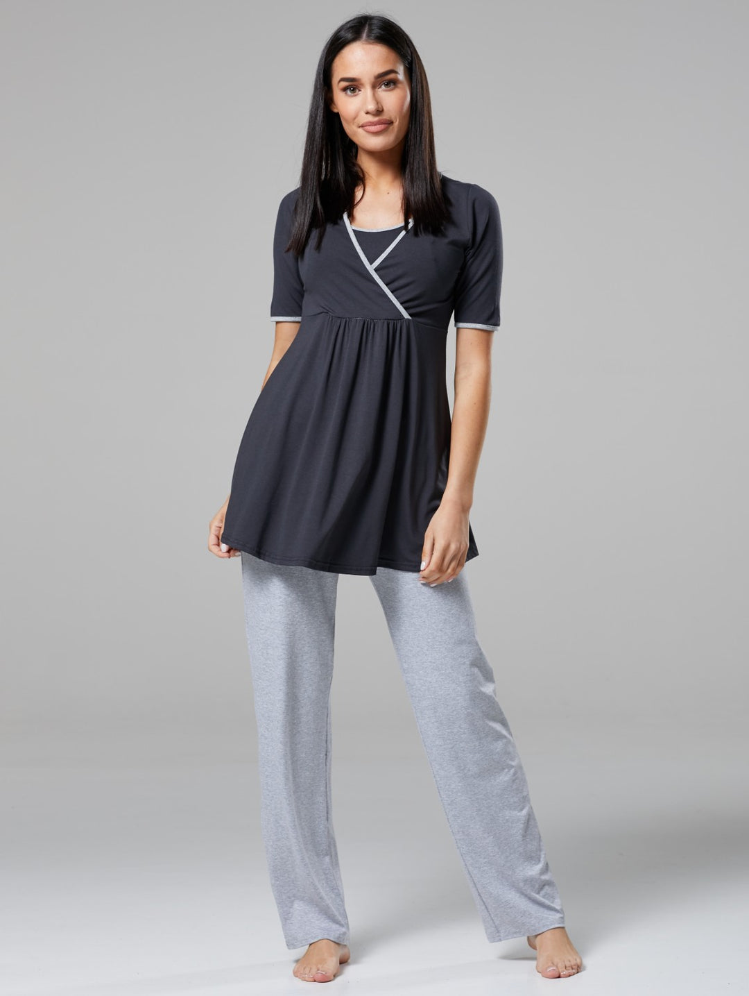 Maternity Nursing Pyjamas & Dressing Gown Set