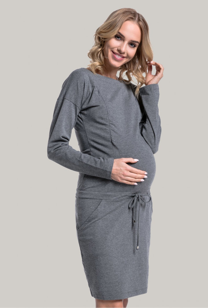 Maternity Nursing Sweatshirt Dress