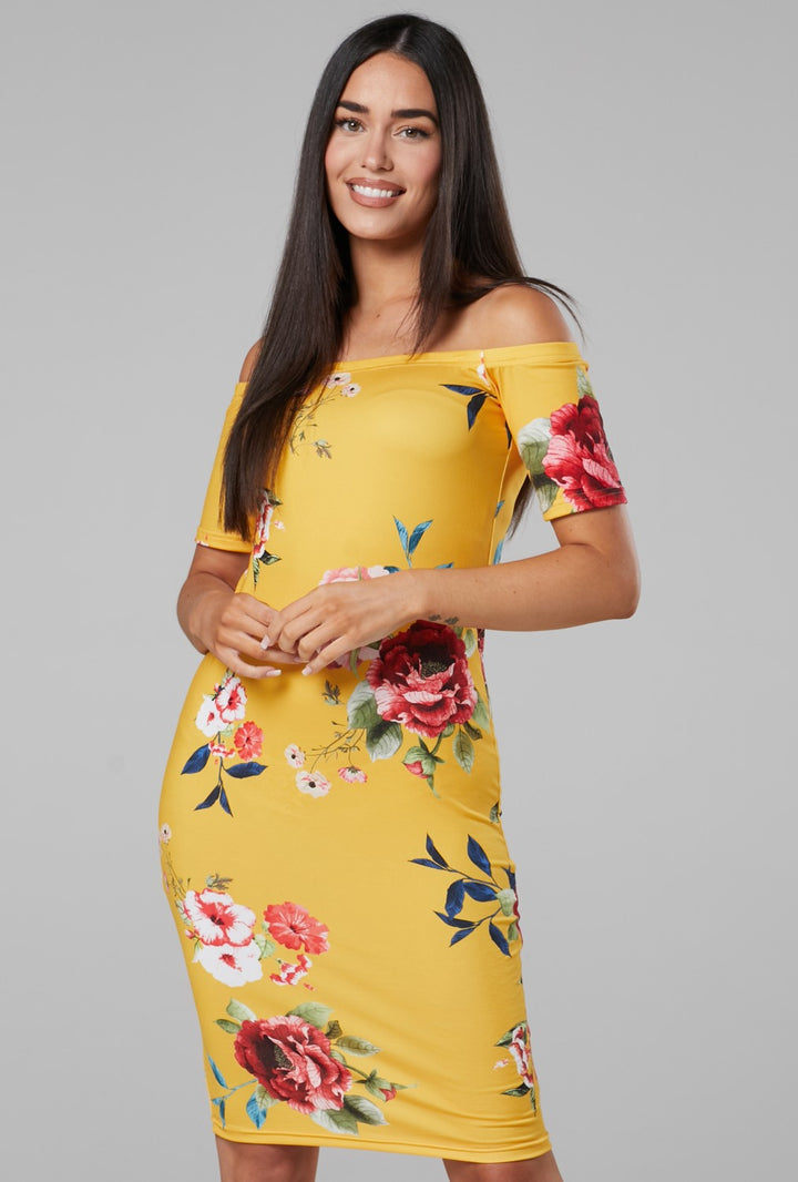 Baby Shower Off Shoulder Bodycon Dress