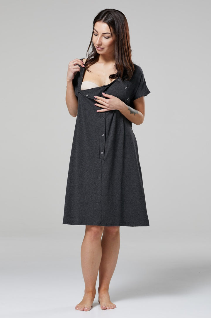 Buttoned Delivery Gown