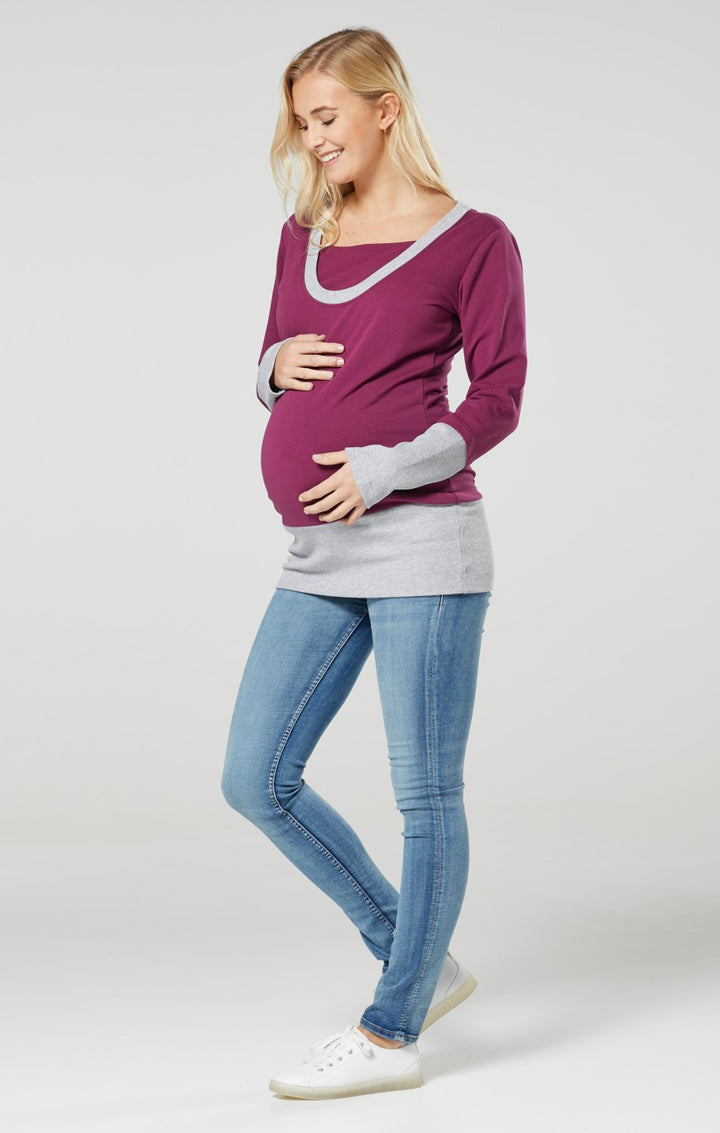 Nursing Layered Sweatshirt