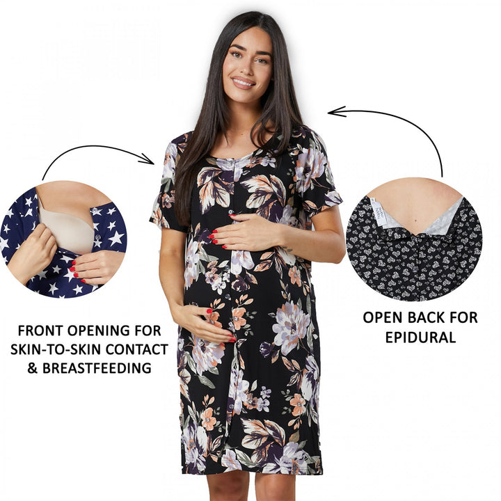 Maternity Breastfeeding Nightdress for Labour