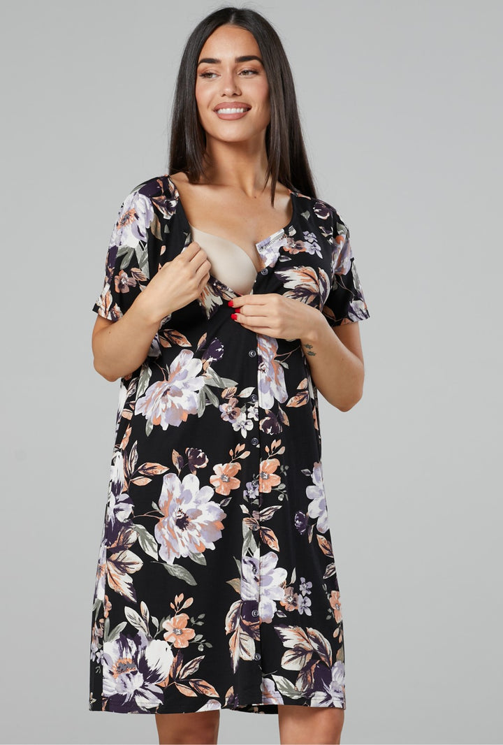 Maternity Breastfeeding Nightdress for Labour