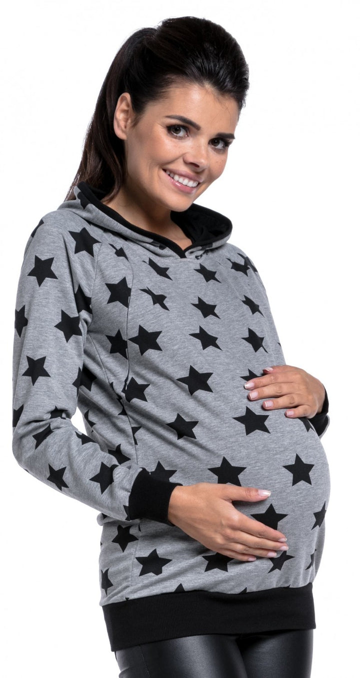 Nursing Hoodie Breastfeeding Stars Design