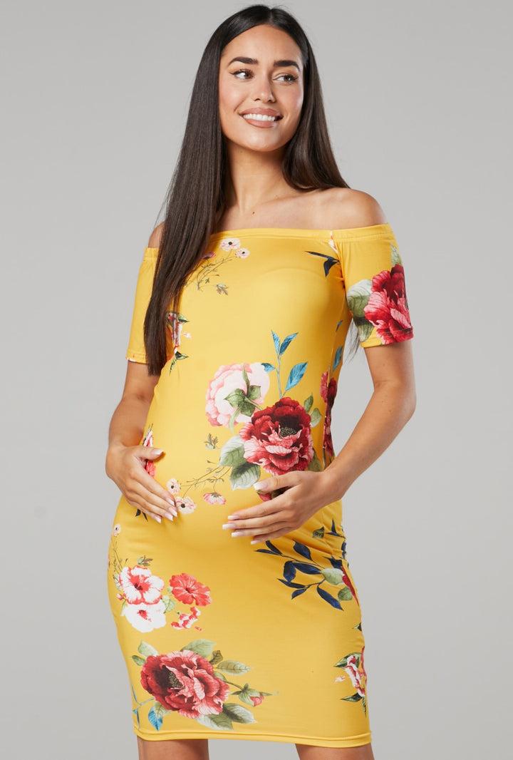 Baby Shower Off Shoulder Bodycon Dress