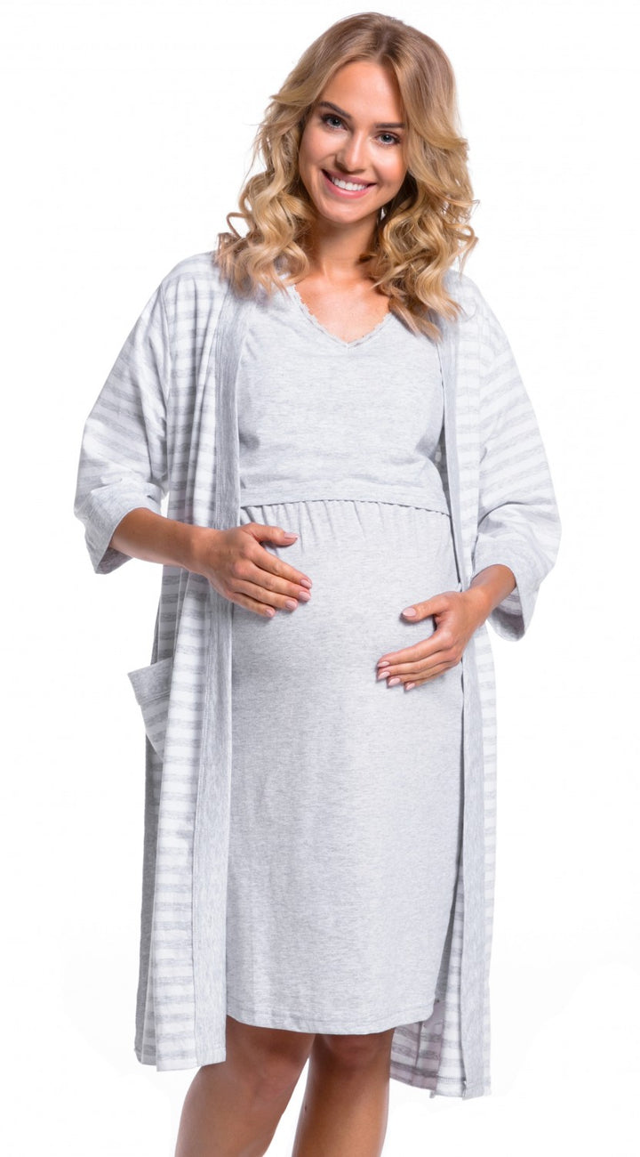 Maternity Nursing Striped Set