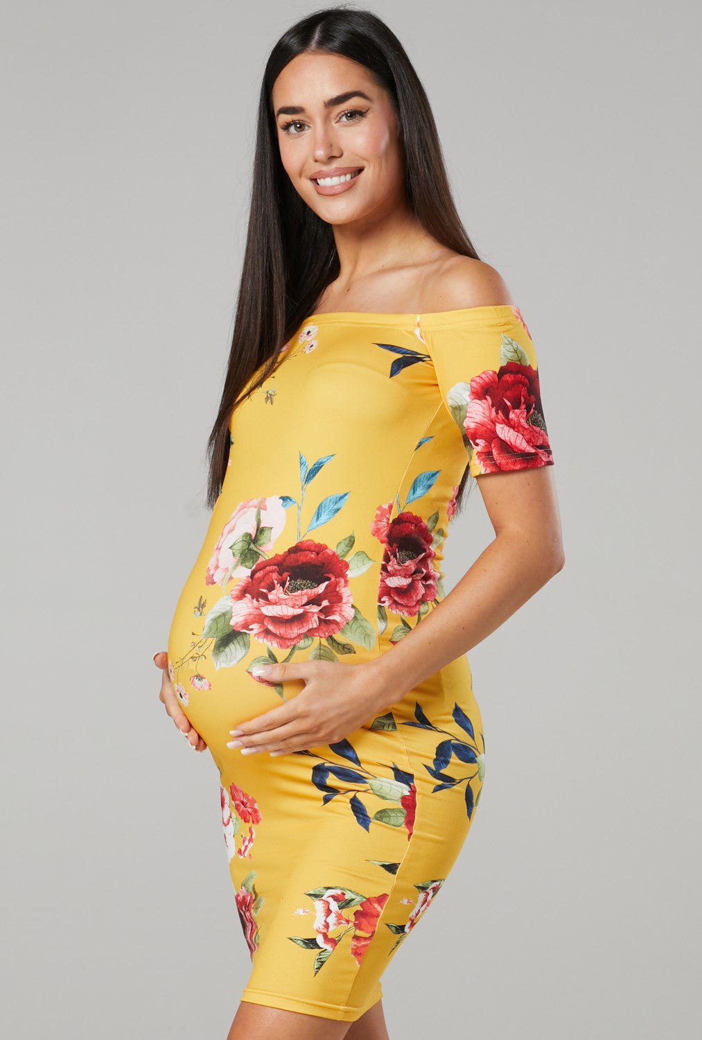 Baby Shower Off Shoulder Bodycon Dress