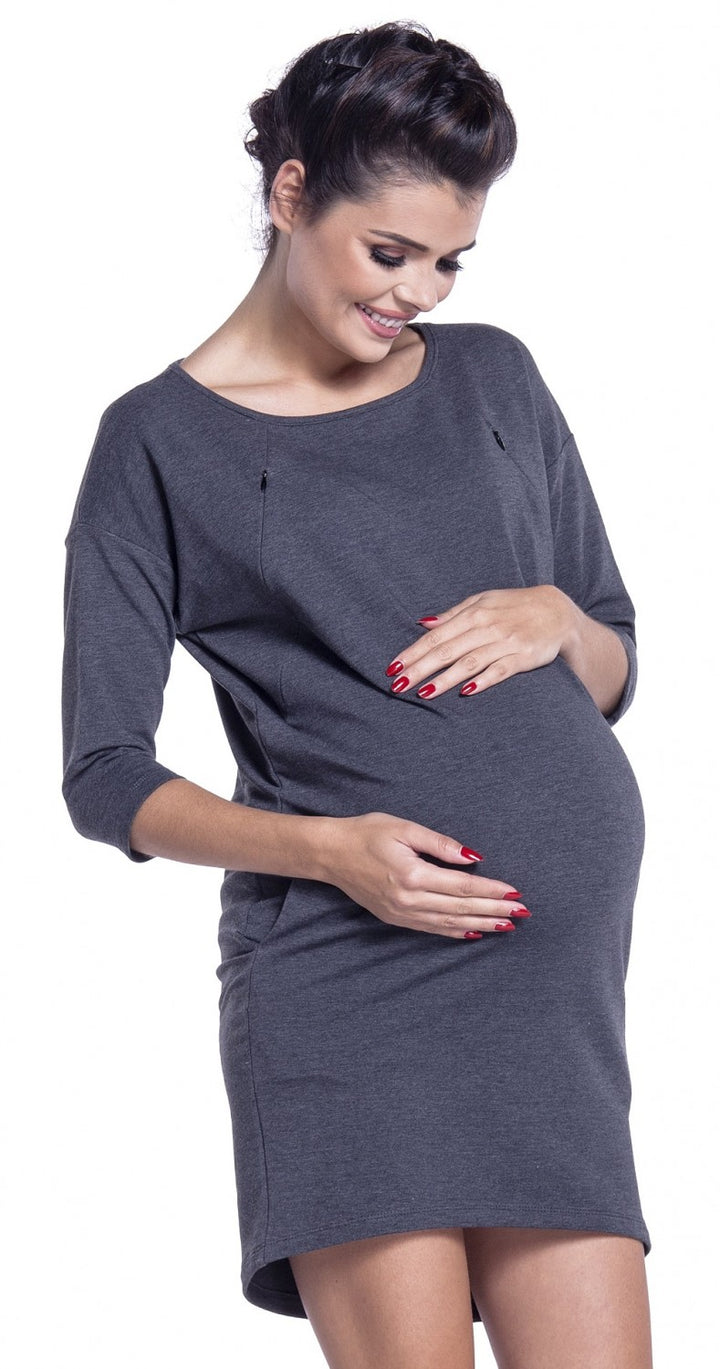 Maternity Nursing Sweatshirt Dress