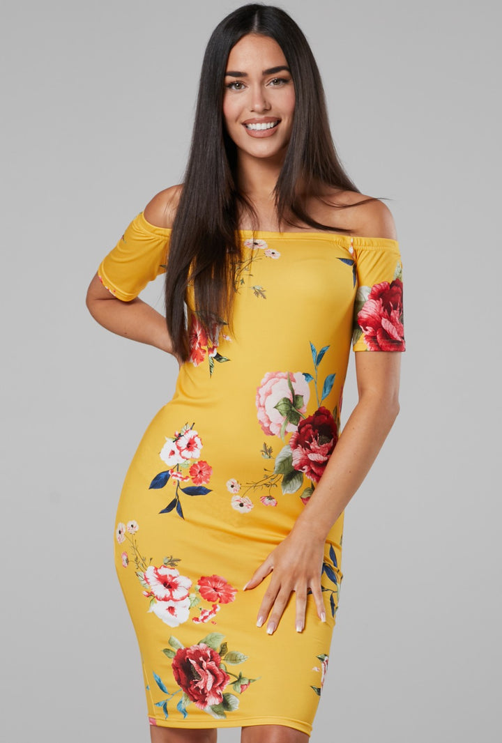 Baby Shower Off Shoulder Bodycon Dress