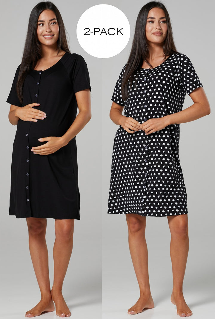 2-Pack Maternity Labour Delivery Gown