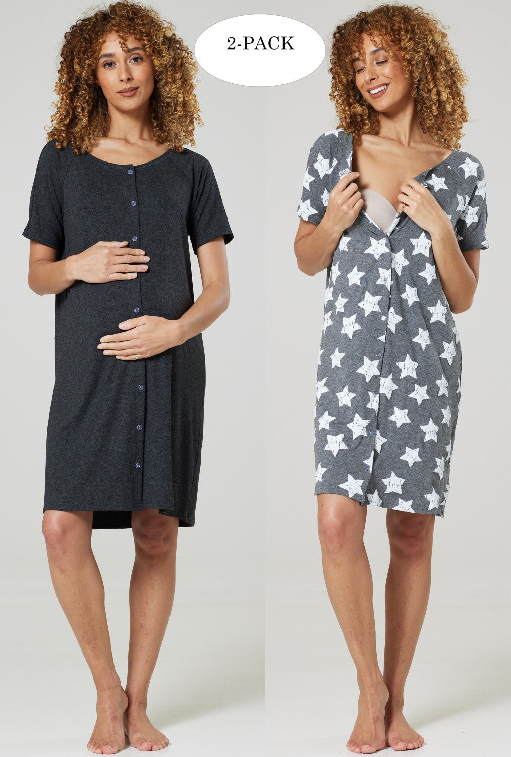 2-Pack Maternity Labour Delivery Gown