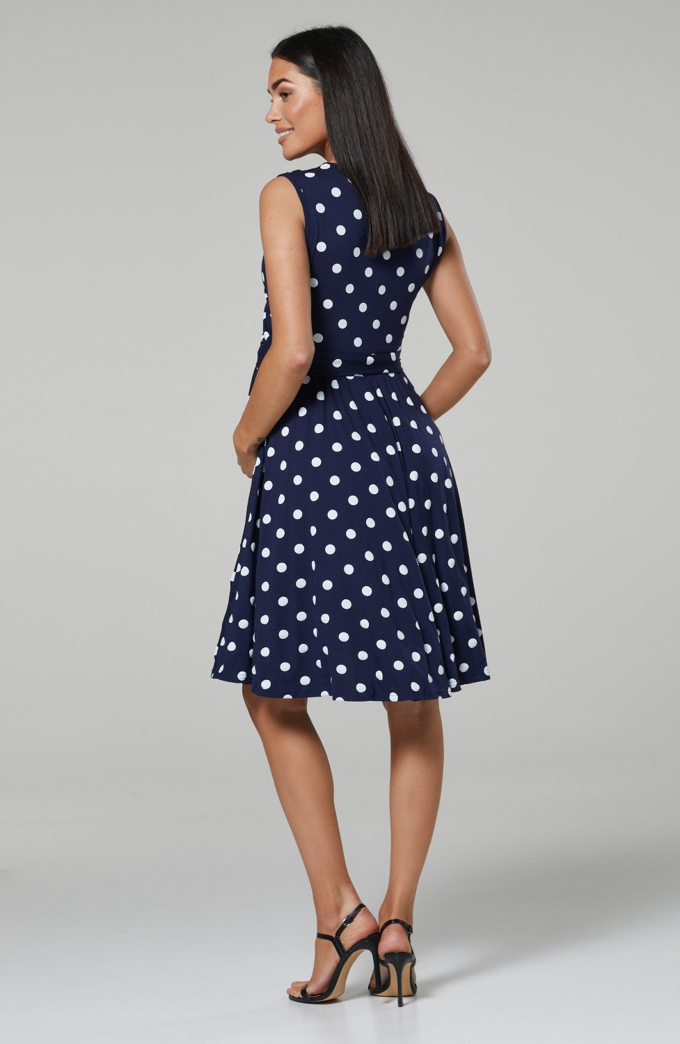 Maternity Nursing Wrap Summer Dress in Dots