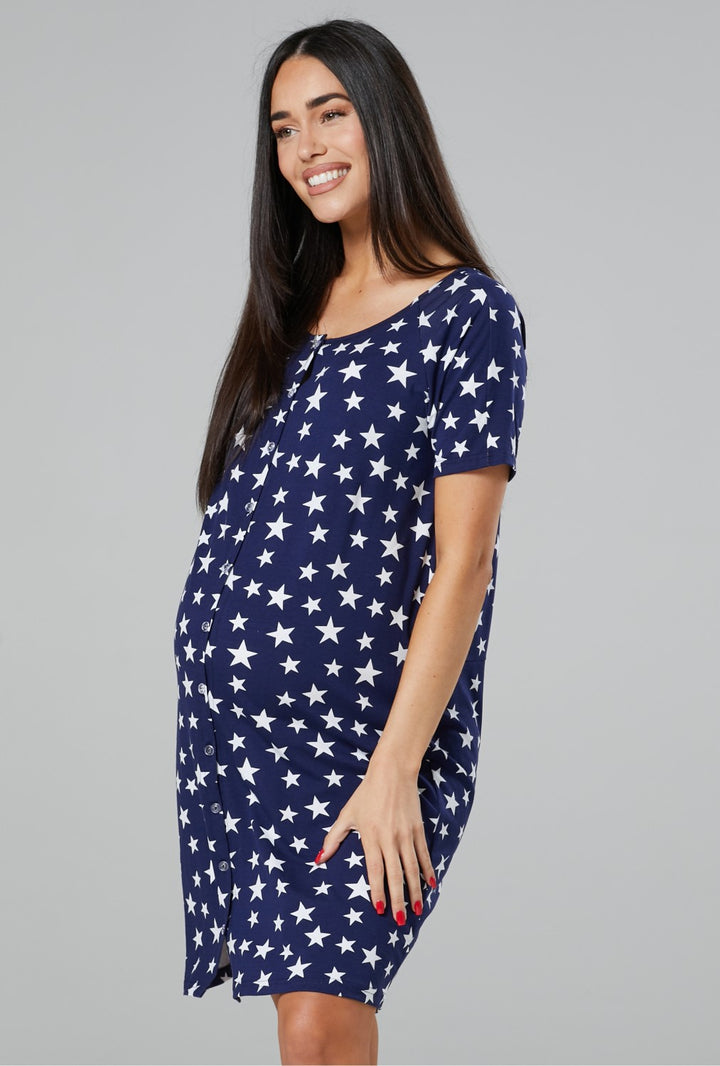 Maternity Breastfeeding Nightdress for Labour