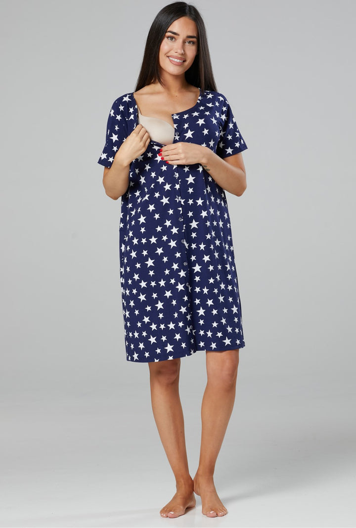 Maternity Breastfeeding Nightdress for Labour