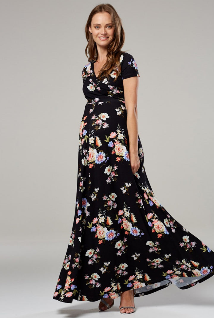 Maternity Nursing Summer Maxi Dress in Dots