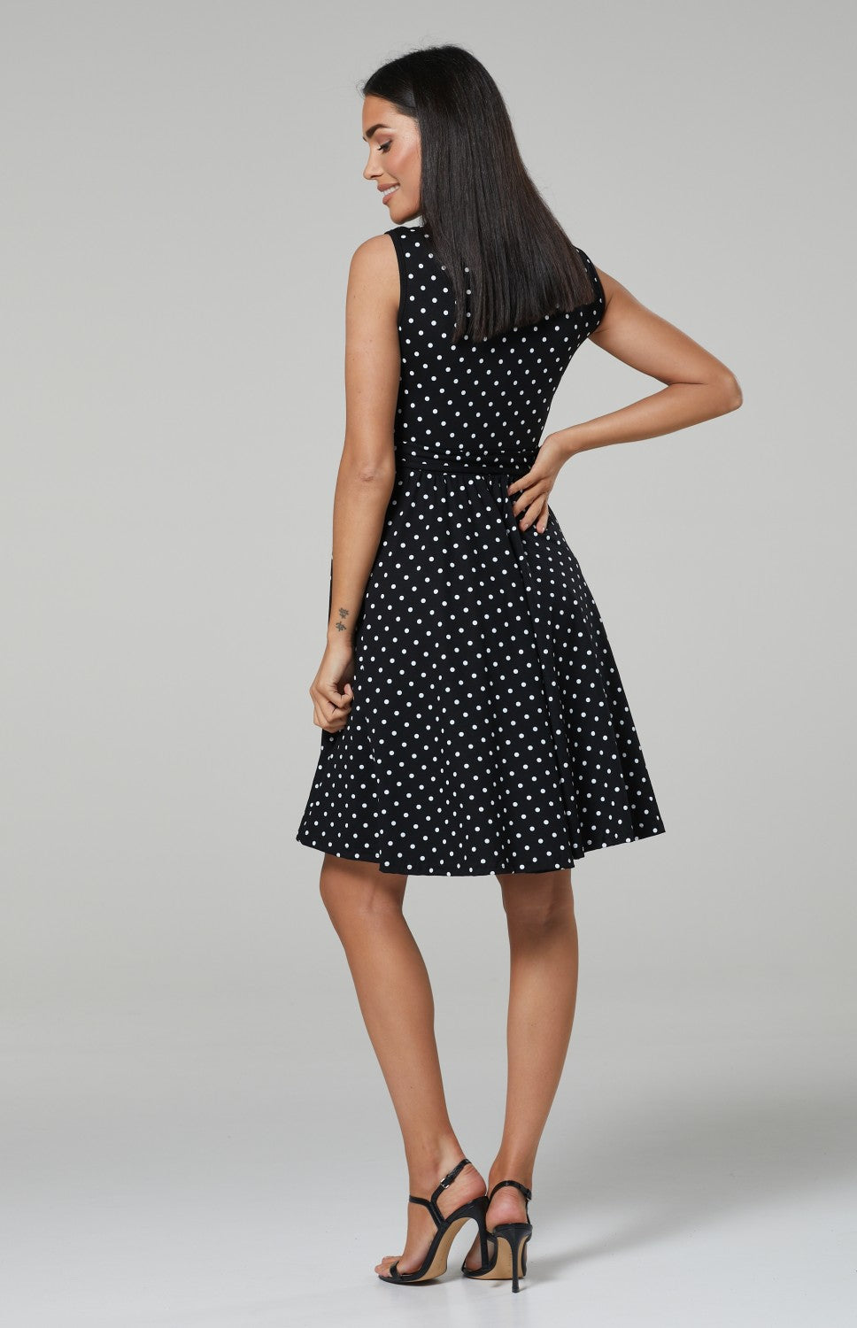 Maternity Nursing Wrap Summer Dress in Dots