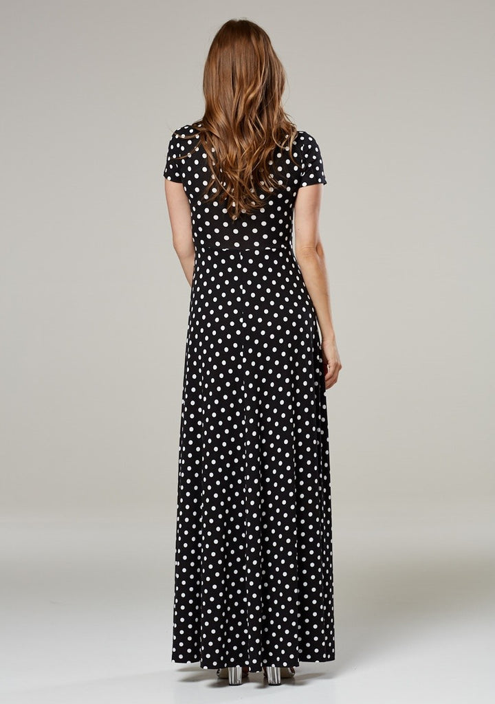 Maternity Nursing Summer Maxi Dress in Dots