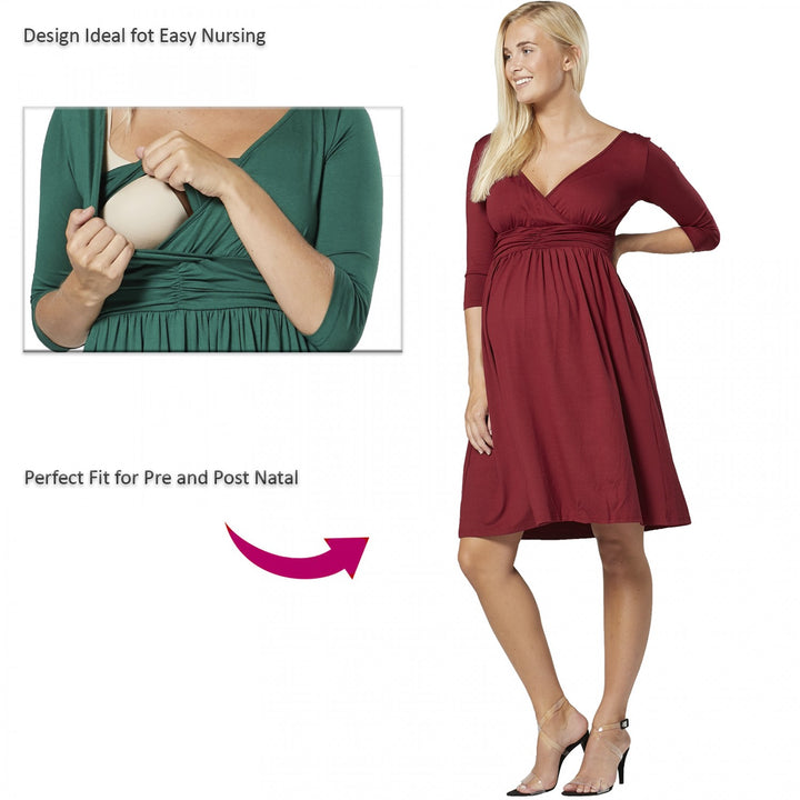 Maternity Nursing Empire Waist Dress