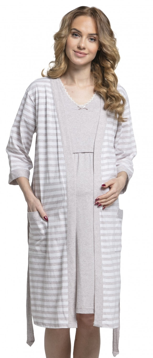 Maternity Nursing Striped Set