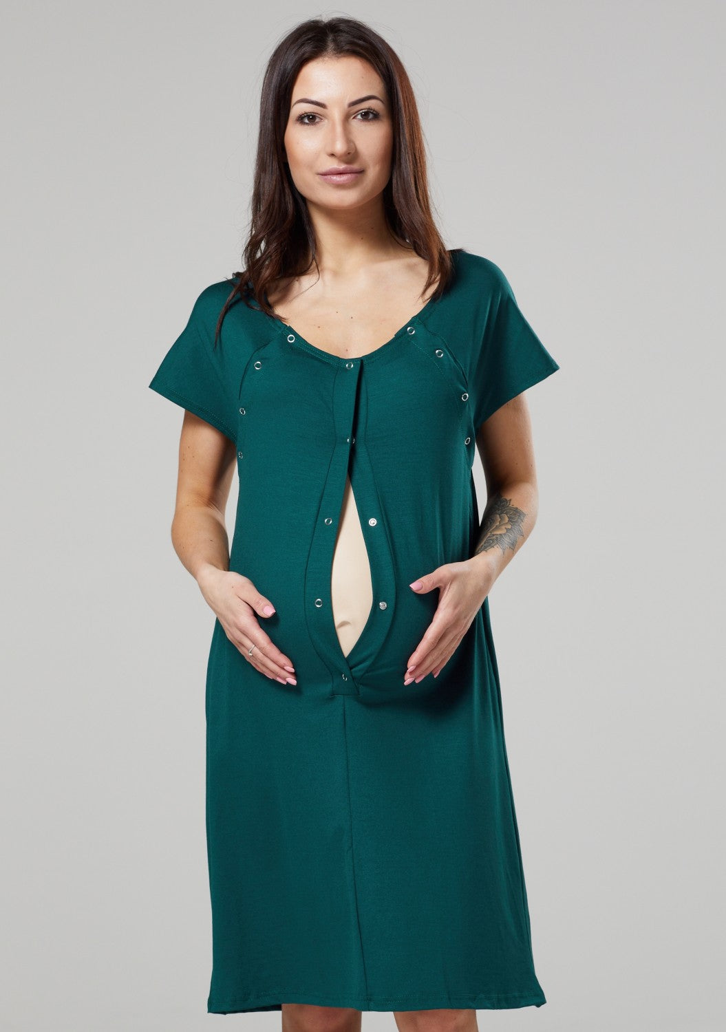 Buttoned Delivery Gown