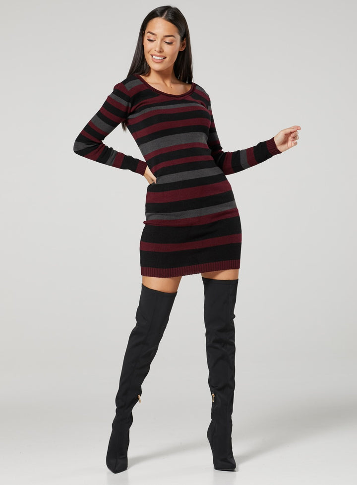 Maternity Striped Jumper Dress