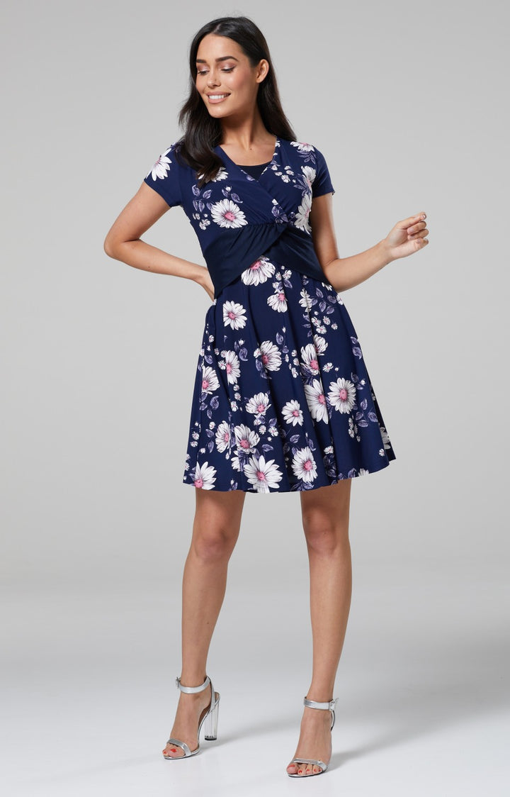 Maternity Flower Print Nursing Sumer Dress