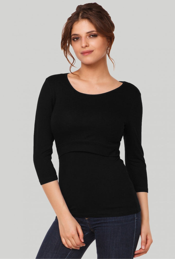 Women's Maternity Nursing Round Neck Top