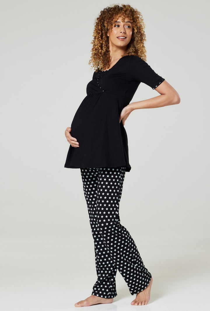 Maternity Nursing Pyjamas & Dressing Gown Set