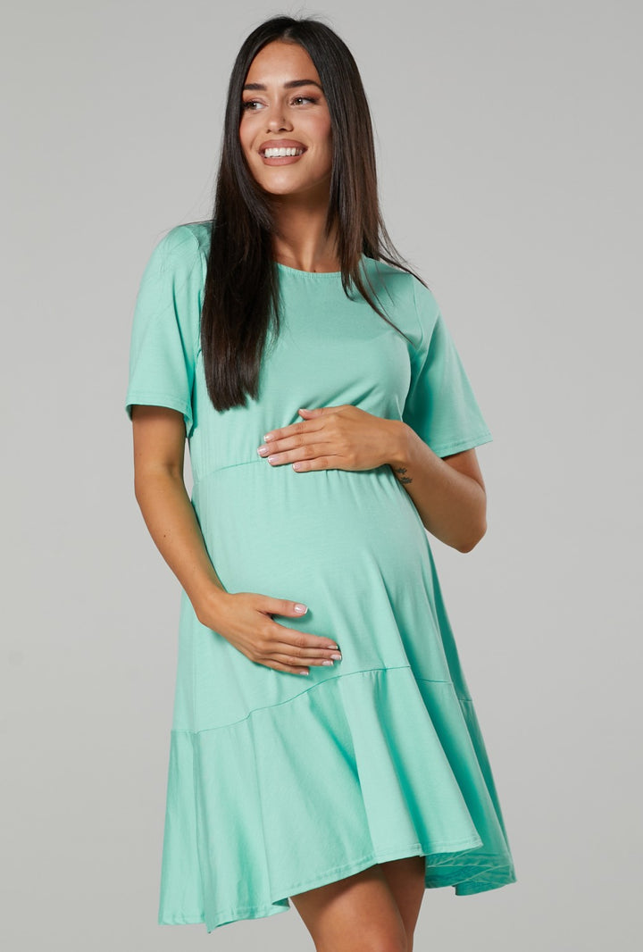 Maternity Smock Jersey Mini Dress