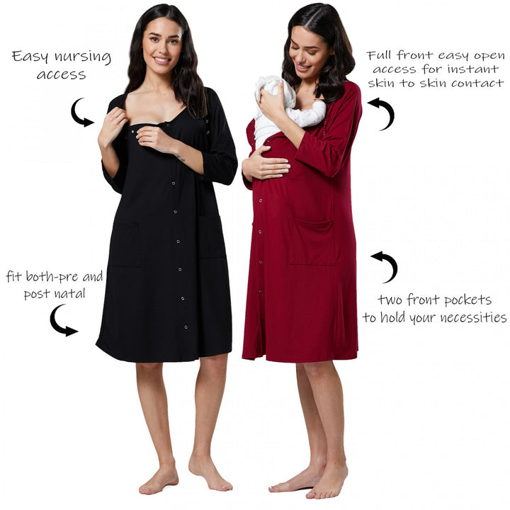 Maternity Skin to Skin Labor Gown