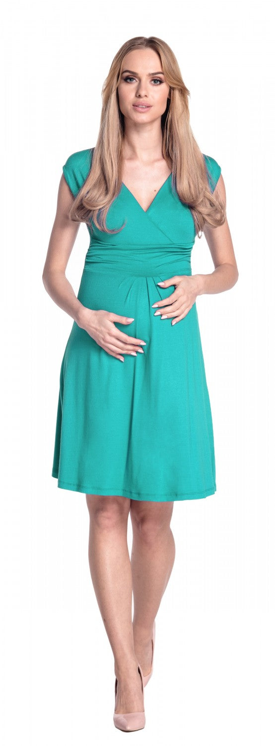 V-Neck Circle Maternity Dress