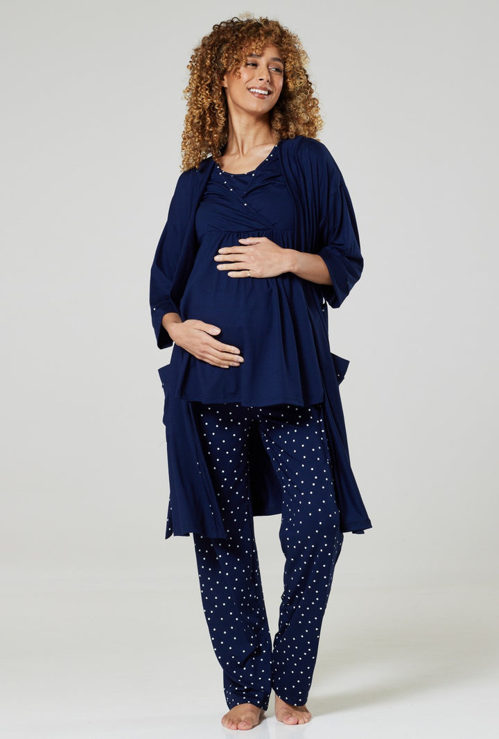 Maternity Nursing Pyjamas & Dressing Gown Set – Happy Mama