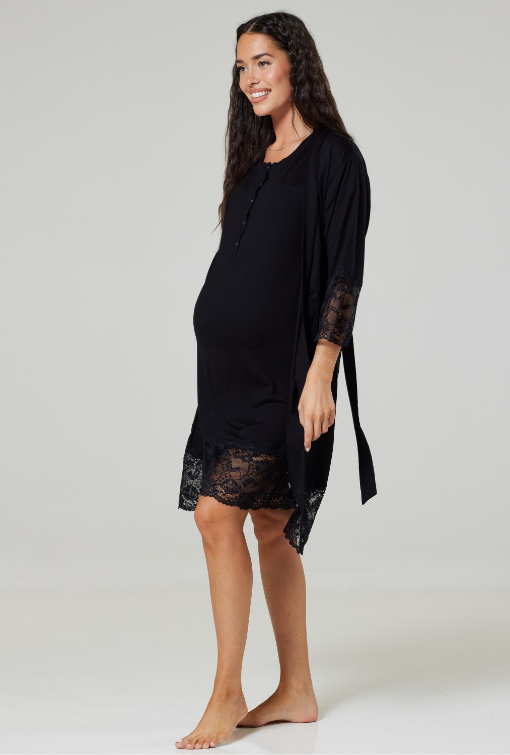 Maternity Nursing Nightwear Lace Set