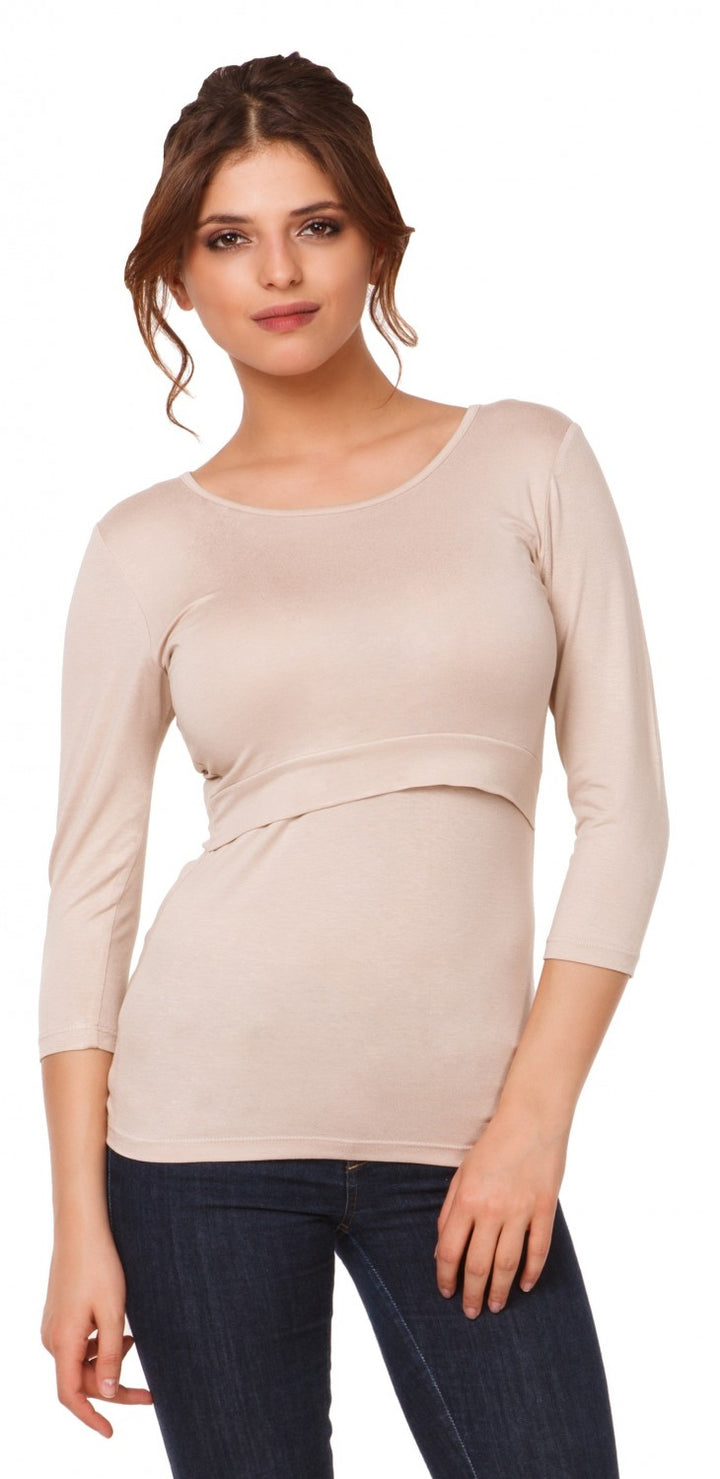 Women's Maternity Nursing Round Neck Top