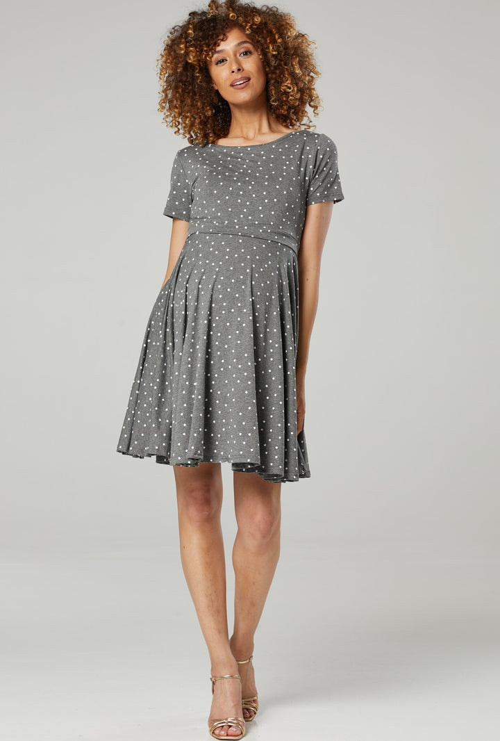 Maternity Summer Nursing Dress in Dots