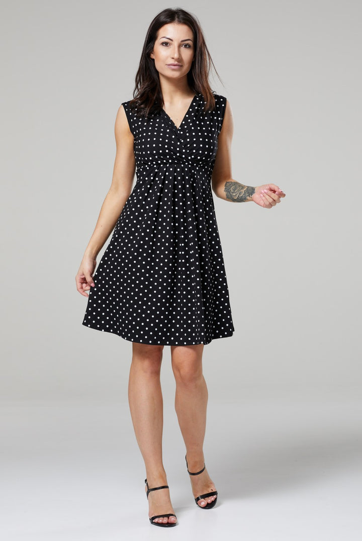 Maternity Nursing Summer Wrap Dress in Dots