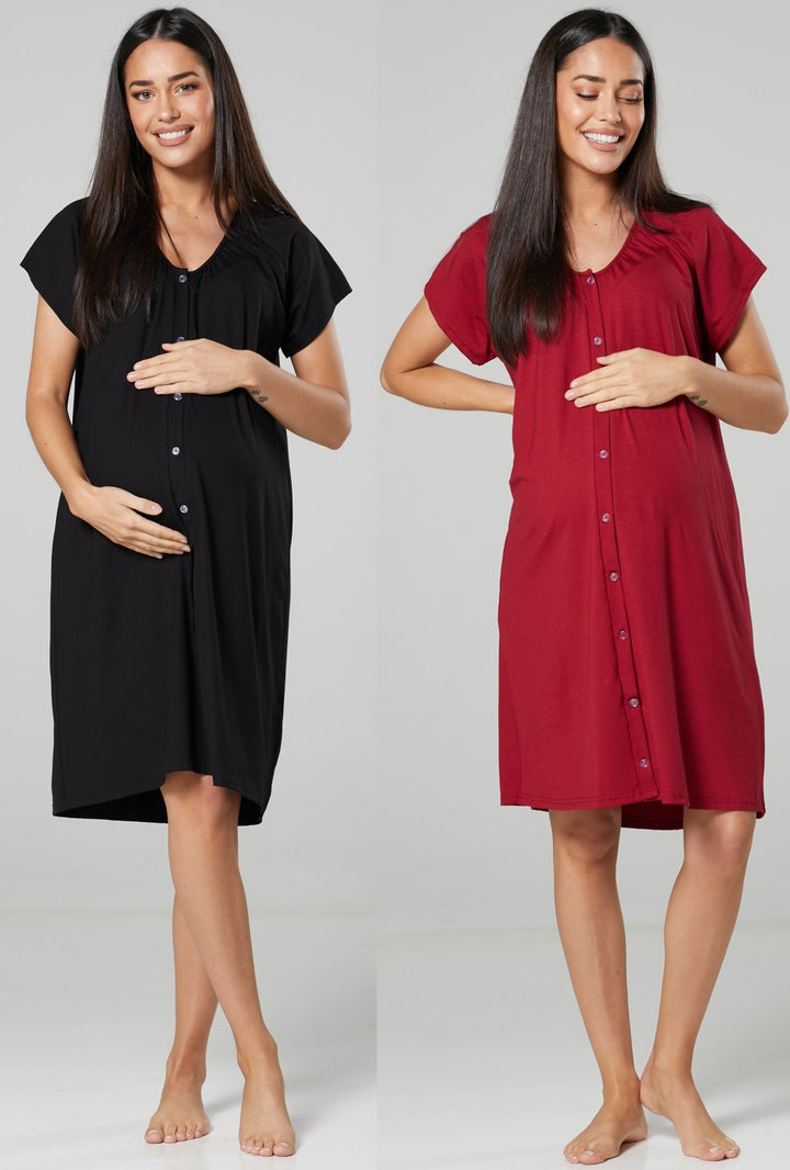 2Pack - Maternity & Nursing Labour Nightdress