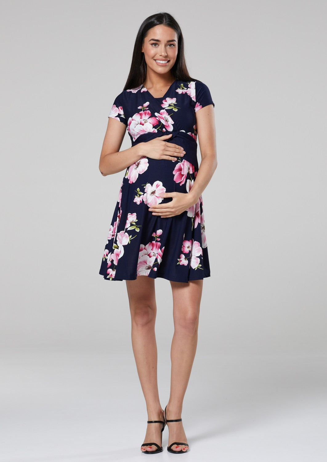 Maternity Flower Print Nursing Sumer Dress