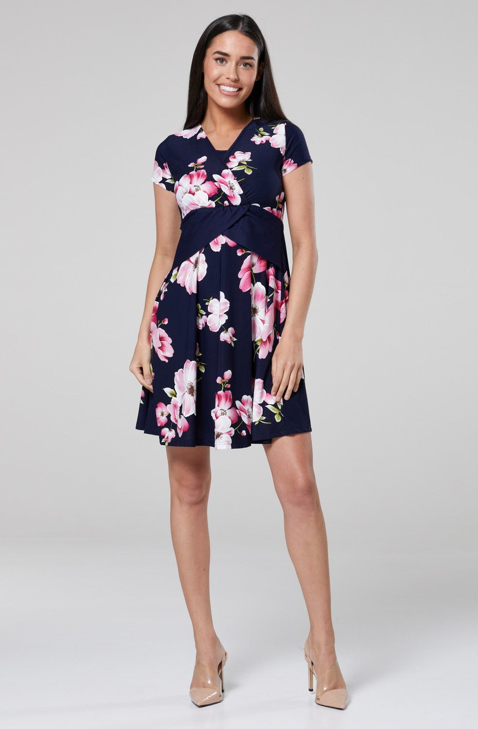 Maternity Flower Print Nursing Sumer Dress