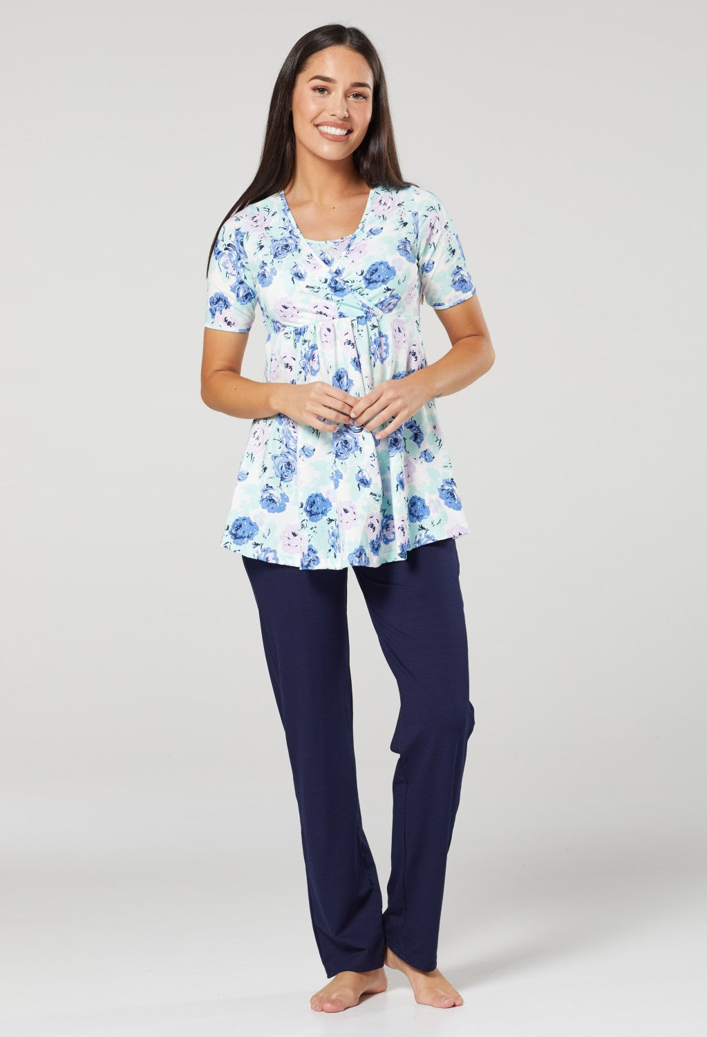 Maternity Nursing Pyjamas & Dressing Gown Set