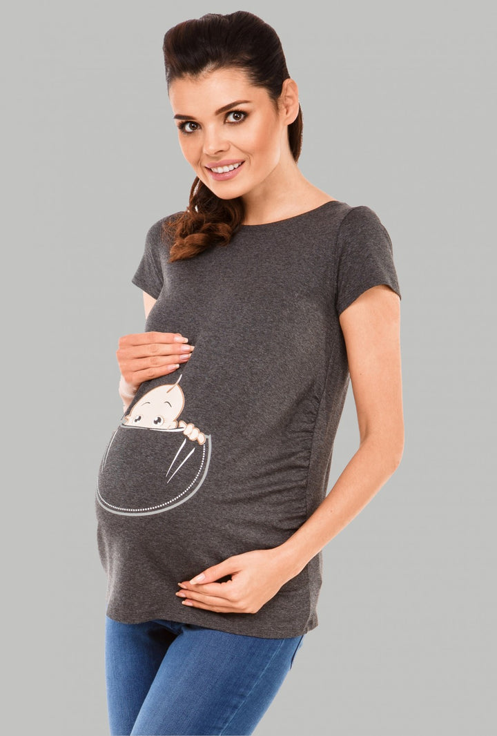 Maternity Slogan Print T-shirt