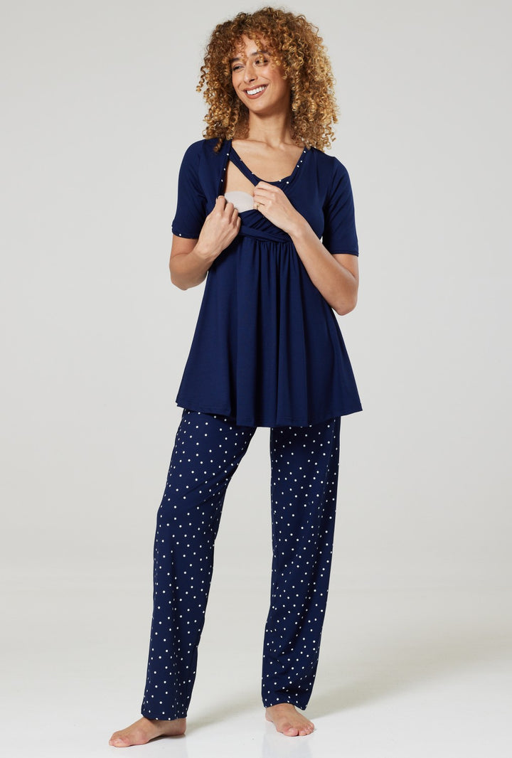 Maternity Nursing Pyjamas & Dressing Gown Set