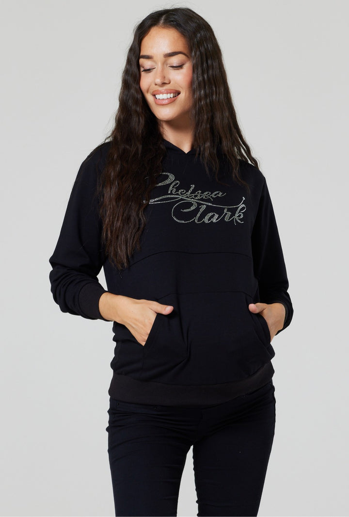 Women's Maternity Bling Logo Hoodie