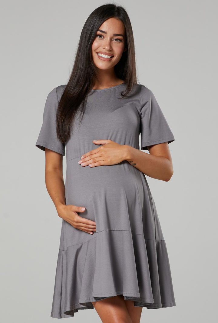 Maternity Smock Jersey Mini Dress