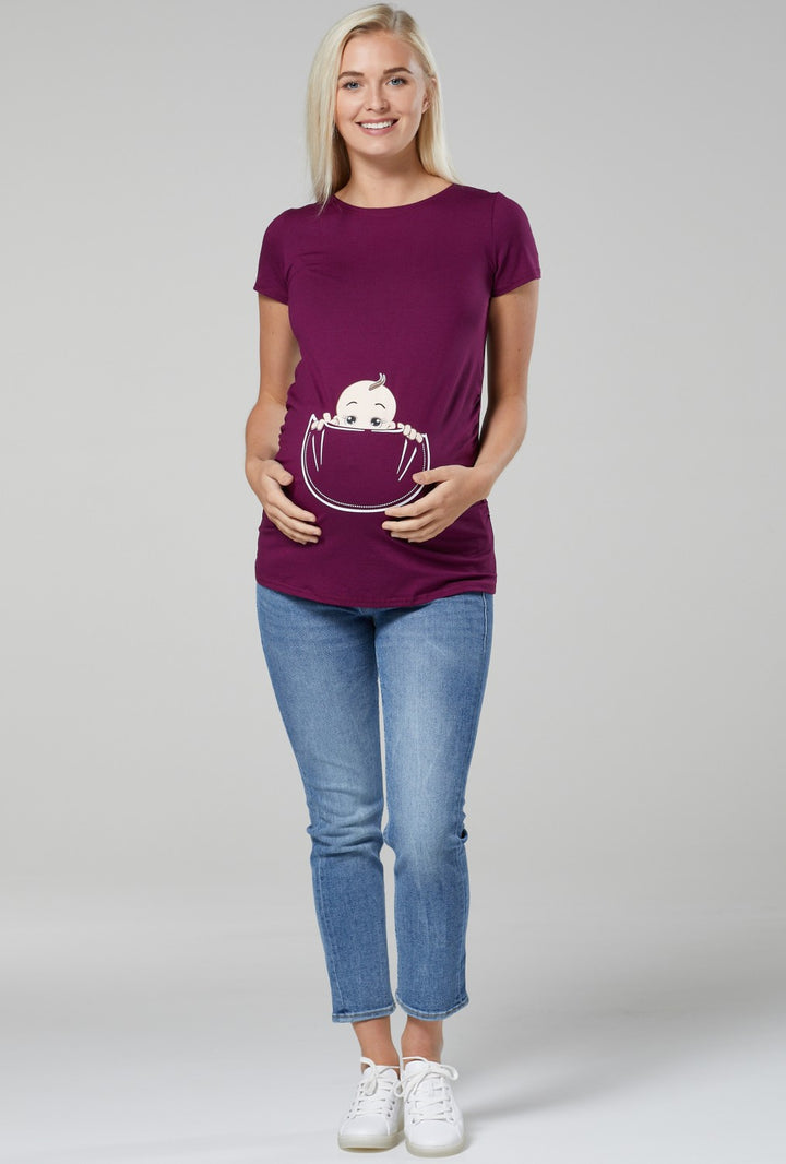 Maternity Slogan Print T-shirt