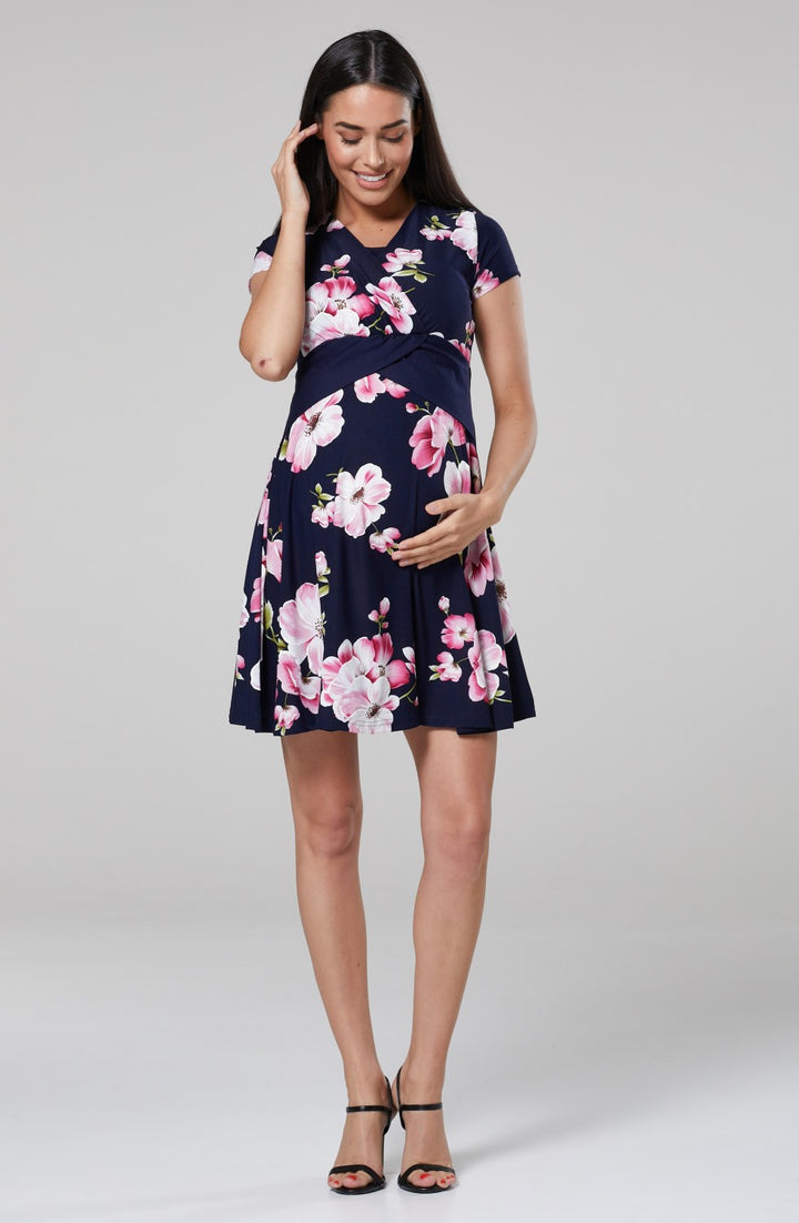 Maternity Flower Print Nursing Sumer Dress