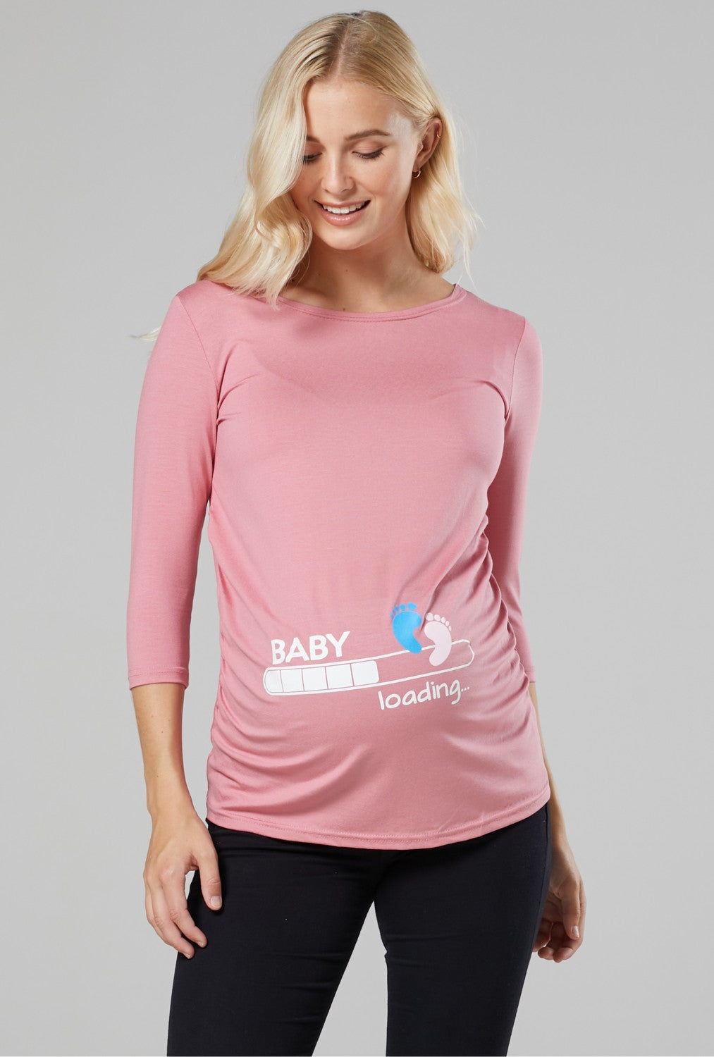 Maternity Slogan Print Top