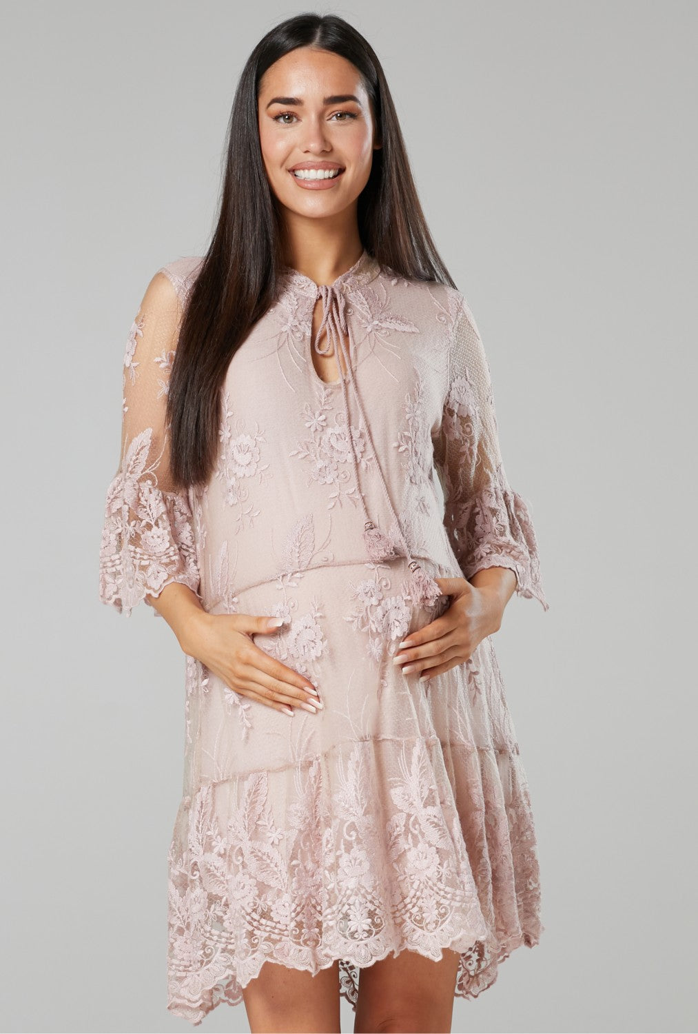 Maternity Mini Lace Dress
