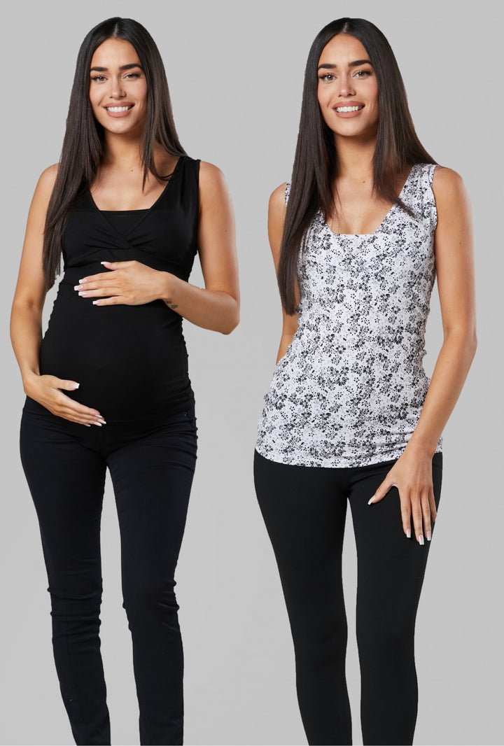 Maternity Sleeveless 2-PACK Nursing Tops