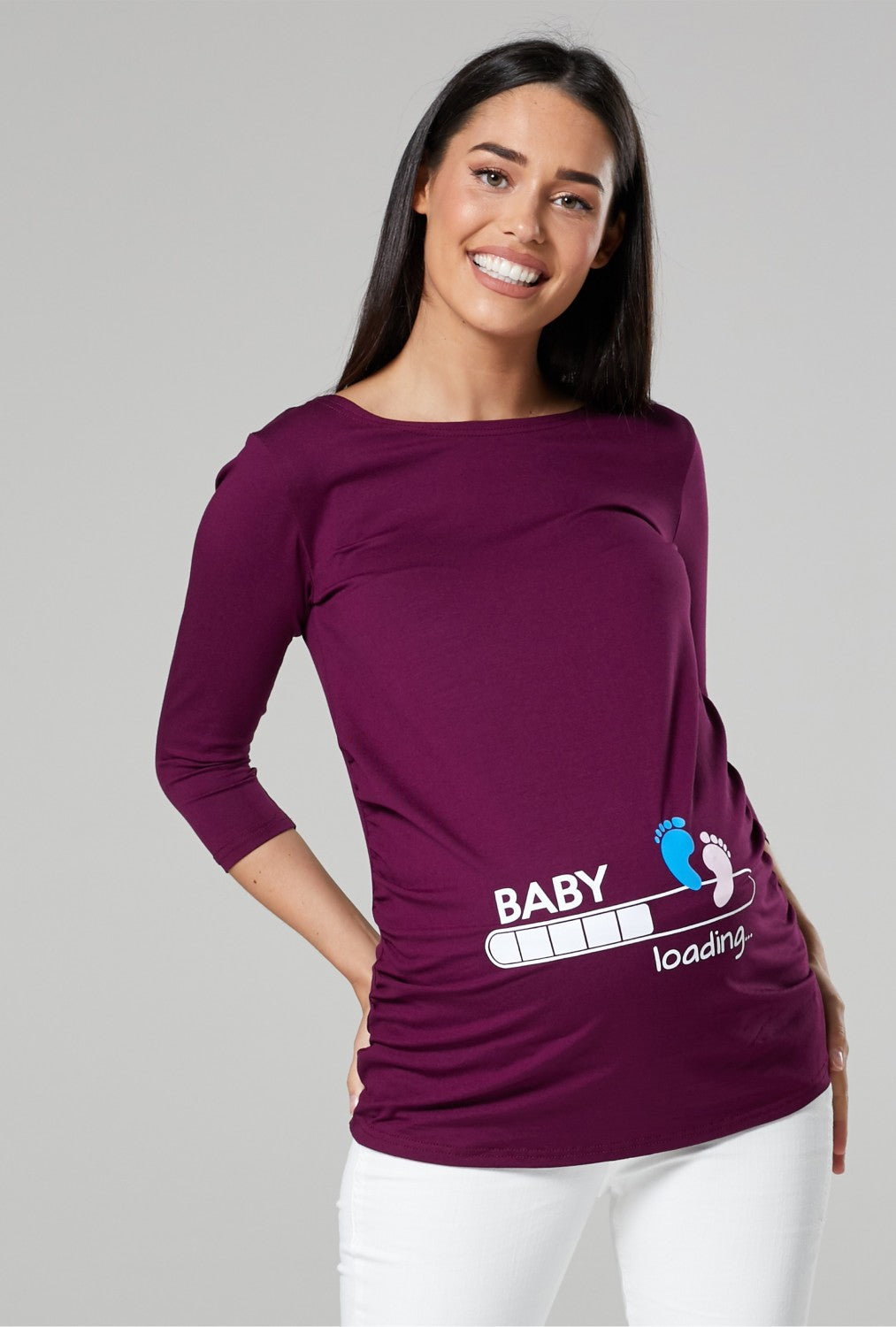 Maternity Slogan Print Top